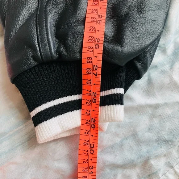 Nike Black and White Striped Collar Jacket